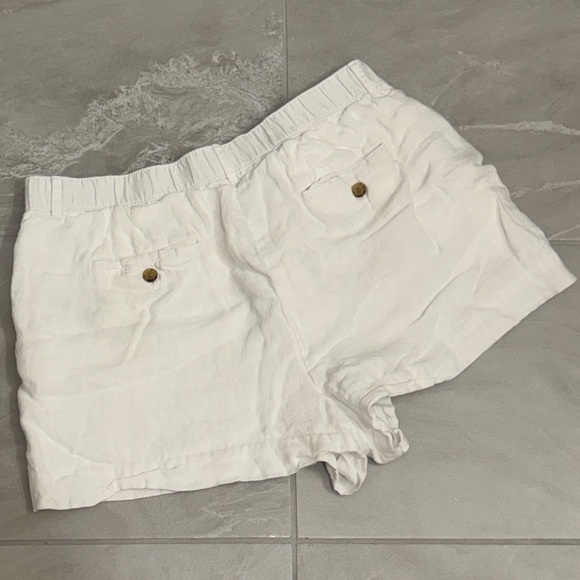 J.Crew White Linen Shorts Summer Casual Lightweight Women’s Shorts - Picture 2 of 7
